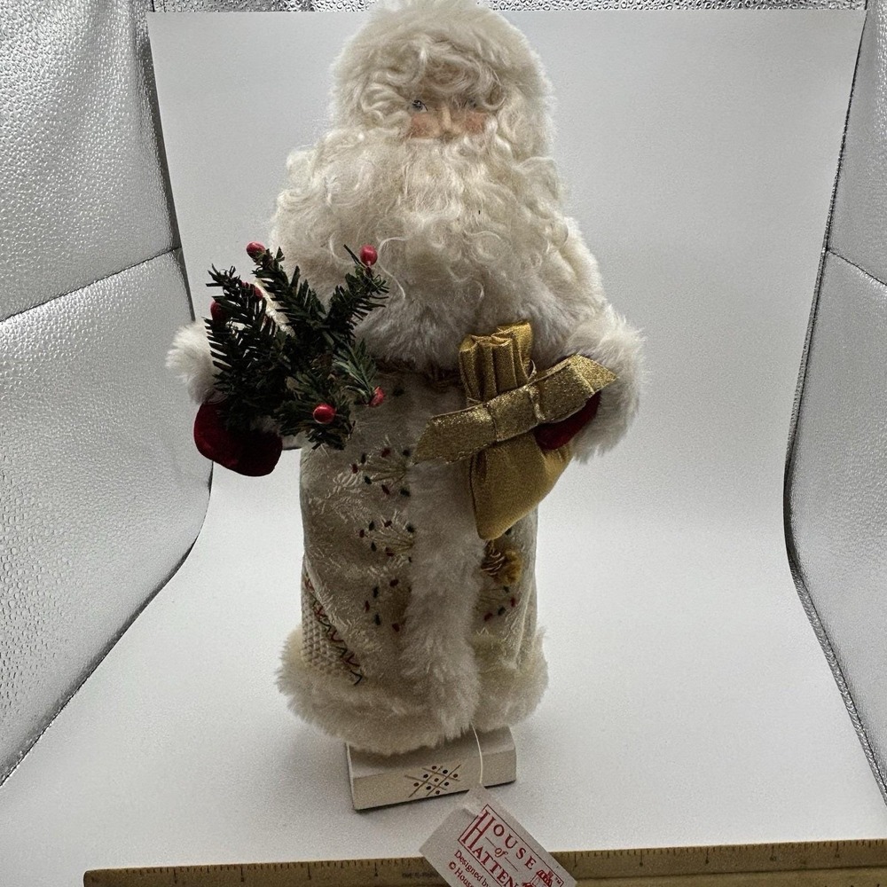 House of Hatten Santa Claus Christmas Figurine Vintage ‎ Decorated Tree Rare NWT